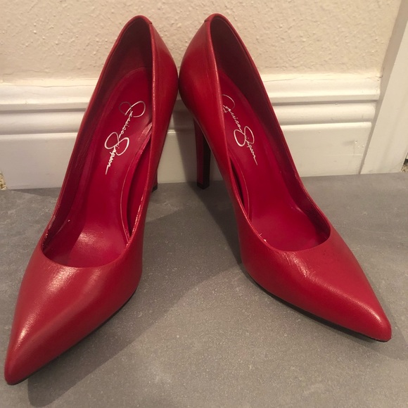 Jessica Simpson Red Heels Size 9 - Picture 2 of 6